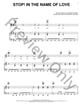 Stop! in the Name of Love piano sheet music cover